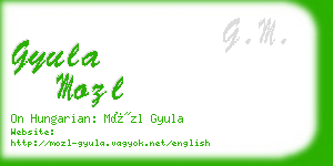 gyula mozl business card